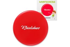 Kleintober Disque de Lancer de qualité supérieure I Flying Disc, Disque à Frisbee Rouge avec Instructions de Jeux I Disque Volant de 20 cm de diamètre, Sports de Plein air et Jeux