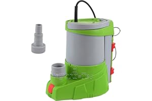 Agora-Tec Bomba sumergible AT, agua transparente, 250 W, vario-control (succión plana a 1 mm), interruptor de flotador integrado ajustable con válvula antirretorno y máx. 0,4 bar y máx. 3000 l/h