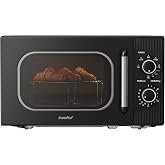 COMFEE Microwave with Grill 20L 700W Grill 1000W | CMO-MG202NC(BK) 5 Power Levels, 1-35 Minute Timer, Quick Defrost, Compact