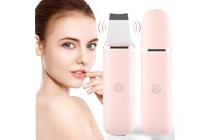 ‎INCELLICE Skin Scrubber Ultraschall-Gesichtsreiniger Peeling-Gerät Porenreinigung und Hautpflege Wiederaufladbar über USB Lonen-Gesichtsreinigungsmassagegerät (Rosa)