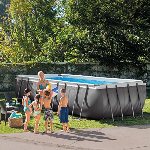 Intex Pool Ultra Frame rechteckig mit Pumpe A Sand, Leiter Doppel, Tuch base-copertura I.1 549×274 - 2