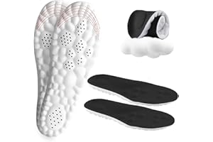 TINSOLEFO Cloud Soles for Women - Arch Support, Relieve Foot Pain, Soft Memory Foam Cushioning Insoles, Comfortable Massage Insoles (Black, Women: UK 3-6)