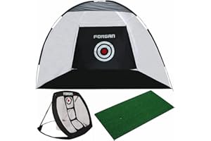 Forgan Golf 3-in-1 Practice Centre with 3m/10ft Hitting Net, 80cm Chipping Net and Mat