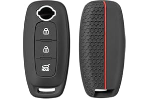 OTMIK Custodia di copertura chiave dell'auto in silicone adatto per Nissan X-trail t33 Kicks Qashqai J12 Juke Teana Altima Ariya 3 pulsanti chiave Shell accessori