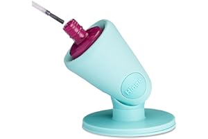 tweexy Hinge Untippable Nail Polish Bottle Holder | Anti-Spill Nail Polish Holder Stand, Tilted, Smartgrip Airlock Suction | Fingernail Painting, Nail Art, Nail Polish Accessories (Zen Green)