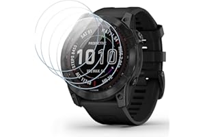 Vauki 4 Piezas Protector Pantalla para Garmin Fenix 7X/ 7X Solar/7X Sapphire Solar 51mm Cristal Templado, Dureza 9H HD Transparente Ultra Resistent Antihuellas Antiarañazos Vidrio Templado Película