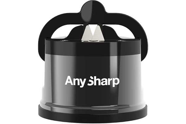 AnySharp Pro Aiguiseur de Couteaux (Métal) avec Ventouse, Gris