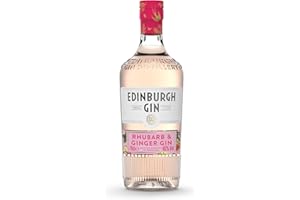 Edinburgh Gin Rhubarb & Ginger Flavoured Gin 70cl | 40% ABV | Pink Gin | Inspired by Original Liqueur | Fresh Sweet Rhubarb with Firey Ginger for Balance | ideal for Use in Cocktails