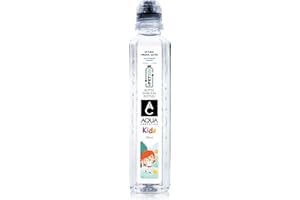 AQUA Carpatica Kids 250ml x 6 rPET - Pure Natural Still Mineral Water for Kids with Spill-Proof Sippy Cap, Virtually Nitrate-Free, Low Sodium, Naturally Alkaline, Perfect for Lunchboxes, Recyclable