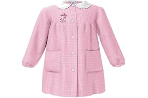 siggi Grembiule Asilo, Bambina e Ragazza Con chiusura Bottoni o Zip. Quadretto Rosa o Bianco