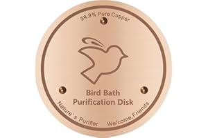 Zolirao Bird Bath Copper Purification Disk - 99.9% Pure Copper, 0.6mm Thick Self-Cleaning Design for Clean Water All Year, Fit for Outdoor Birdbaths & Bowls Bird Bath Fountains etc.