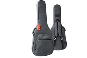 ele ELEOPTION Wasserdicht Oxford Gitarrentasche Nylon gepolstert E-Gitarrentasche Stoßfest Gigbag für Akustik- und klassische Gitarren (Grau)