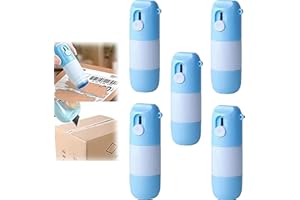 ZOOARTS Líquido de corrección de papel térmico con cuchillo de desboxeo, líquido de protección de datos de papel térmico, información portátil, líquido de corrección de protección antifugas (5 piezas)