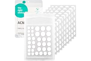 JEWAN 350 Piezas Parches para Acné Invisibles Hidrocoloides Parches Granos Uso Diurno Y Nocturno En Uno Absorbentes Parches para Acné Con Aceite De Té Y Ácido Salicílico Parches Para Granos-8/10/11/12/14 mm