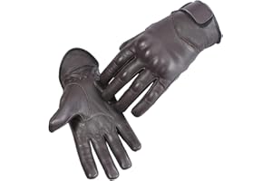 SNOWAS Brown Leather Best Waterproof Thermal Thinsulate Warm Winter Motorcycle Motorbike Racing & Sport Gloves Easy Wrist Fastening