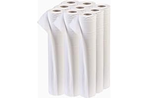 TPZ THE PACKAGING ZONE TPZ 40 Metres White Hygiene Coach Roll for Massage Table and Beauty Environment, Professional Use Paper Roll Individually Wrapped with Tear Off Perforation – 20” / 508mm wide - 40 Metres (9)