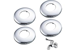 Hugwish Rosetten Für Duscharmaturen 3/4" 27mm x 69mm x 8mm in Höhe 4tlg, Rosette Wasserhahn Innenhahn ø 26mm, Rosetten Für Armaturen Duscharmatur, Rosette Für Wasserhahn