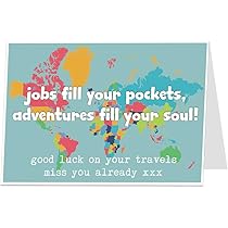 Unusual 'Bon Voyage' & 'Good Luck' Greetings Cards - Seasons Green