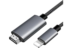 LUIRSAY Cavo HDMI per iPhone, [MFi Certificato] Cavo HDMI 1080P@60Hz, Cavo HDMI per trasferimento Phone su TV Compatibile con iPhone11/12/13/14, i-Pad（2M）