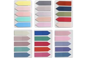 Bekecidi 600 szt. karteczek samoprzylepnych, zakładki indeksowe i przezroczyste notatki, notatki do pisania i wklejania do biura szkolnego (wzór strzałek)