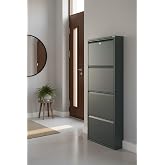 LICCIA Metal Ayakkabılık 4'L&uuml; Kilitli Model Antrasit, LC08-MSRL50-4