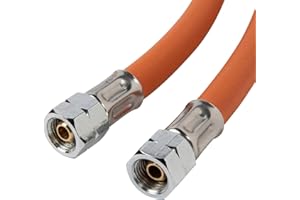 THR INDUSTRIEPRODUKTE Tuyau de gaz 5 m 500 cm 2 x 1/4" filetage à gauche résistant à l'hiver -30° propane butane 2023 caoutchouc