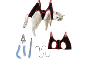 GIEEU Hamaca de aseo para perros, kit de hamaca de aseo de mascotas para perros pequeños y gatos con correa ancha, soporte para perro para cortar uñas y lavar mascotas (tamaño S)