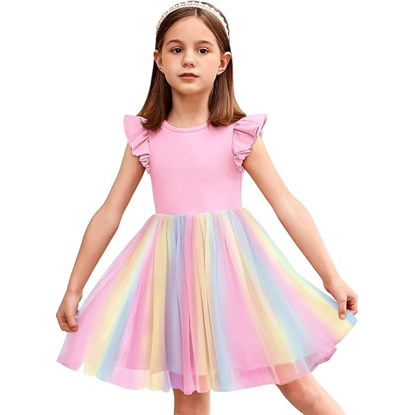 TWKIOUE Peuter Baby Meisje Tutu Tule Jurk Mouwloos Pluizige