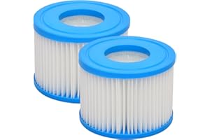 Nephelolux Hot Tub Type VI Filter, Replacement Pool Filter Cartridges Accessories for Best-way, Lay-Z-Spa, Swimming Pool, Coleman SaluSpa, Palm Springs (2 Filters)