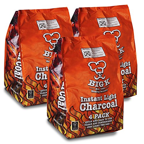Buy Big K Instant Light Charcoal, 4x1kg pack of 3, Black Online at