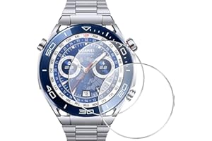 Natbok [2-pak hartowane szkło do zegarka Huawei Watch Ultimate Screen Protector, twardość 9H, ultra odporne, odporne na odciski palców, bez pęcherzyków powietrza, przezroczyste HD, pełne pokrycie folia do zegarka Huawei Watch Ultimate