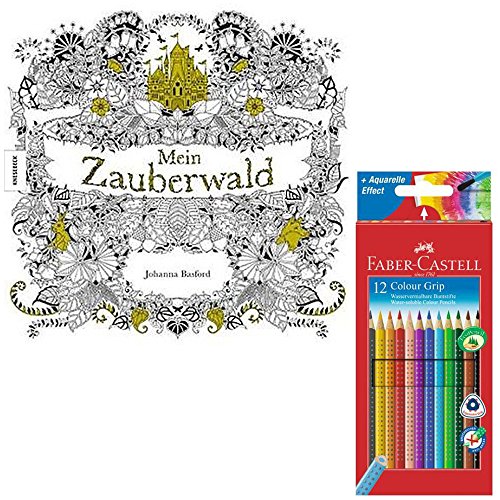 Preisvergleich Produktbild Mein Zauberwald mit Stiften Faber-Castell Farbstifte Colour GRIP 12er Karton 112412