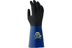 Uvex Rubiflex S XG 35 B Gants de protection en nitrile Noir/bleu Taille 9