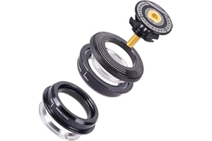 KISBEIBI Mountain Bike 4444S - Auricular de bicicleta (44 mm, 1-1/8 pulgadas), espaciador para bicicleta con cojinete, bifurcación interna
