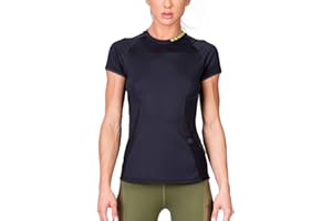 GYM AESTHETICS Sportshirt Damen Kurzarm Fitness Shirt Damen Sport Oberteile Damen Funktionsshirt Damen Atmungsaktiv Anti-schweiß Trainingsshirt Sportbekleidung Slim Fit Damen Tops Für Training