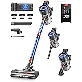 BuTure Aspirapolvere Senza Fili 450W/38Kpa,Ricarica a Parete,55Mins Scopa Elettrica Senza Fili Potente con Touchscreen Intell