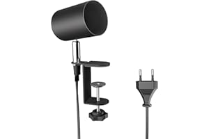 ledscom.de Lámpara de pinza WAIKA, interruptor, negro mate, 1x GU10 máx. 15W