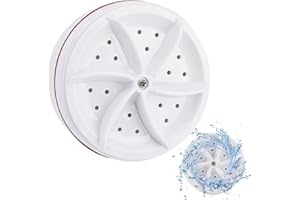 KOMSOUP Mini Washing Machine 3 In 1 Portable Ultrasonic Turbine Washer, Personal Washing Machine For Baby Clothes/Socks/Underwear/Bra, Mini Turbo Washing Machine For Camping/Home/Travel/Apartments/Dorms