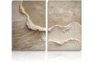 Fchen art Handgemaltes Ölgemälde mit dicker Textur, abstrakte Meereswelle, Wellen, Wanddekoration, Ölgemälde auf Leinwand, Textur, Meereslandschaft, abstrakte Gemälde, Acrylgemälde, Wohnzimmer, Weiß,