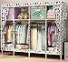 Produktbild N&B Kleiderschrank Schrank,Tragbare Schrank veranstalter Schnell und Einfach zu Montieren Halten Sie Ihre Garderobe Sauber & ordentlich.Easymount-D 200x170x45cm(79x67x18)