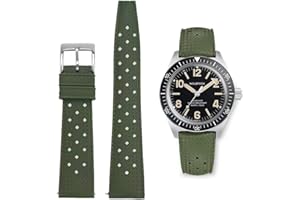 AIYIRUO FKM Goma Correa de Reloj Fluorada 18mm 20mm 22mm Suave y Duradero Correa Rápida Correa de Reloj de Estilo Tropical Correa de Reemplazo Reloj de Buceo Also for Omega X Swatch X Blancpain