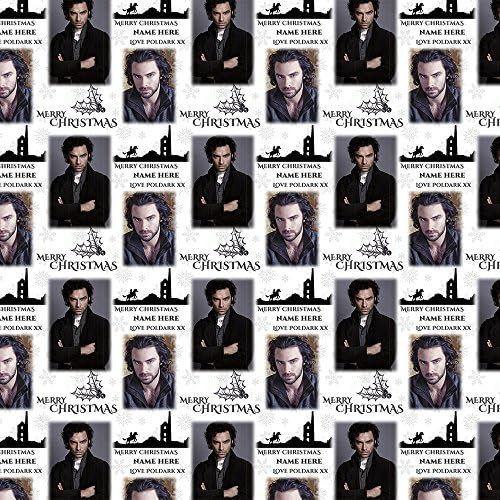 Poldark style Personalised Christmas Xmas Gift Wrap With 2 Tags - ADD A NAME!