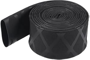 Rebower Termocontraíble Tubo para Pesca Cañas Antideslizante Impermeable Aislamiento, [para Varilla Empuñadura] - 20mm Diámetro/5 Pies/Negro