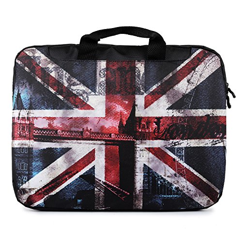 TaylorHe 15   15 6 Zoll Notebooktasche  Schultertasche f  r Notebook mit Muster   Laptoptasche mit Griff und Seitentaschen Laptop Bag london  union ja