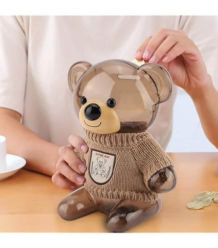Tirelire En Bois Personnalisable Avec Prénom - Cadeau Baptême, Communion, Anniversaire Pour Fille Et Garçon, Motif Lion