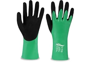 DS Safety Wodoszczelne rękawice robocze nitrylowe/chemiczne – wysokiej jakości rękawice ochronne chroniące przed mechanicznymi