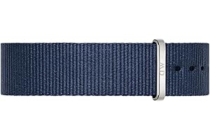 Daniel Wellington Classic Bayswater, niebieski nocny/srebrny pasek do zegarka, 18 mm, NATO, dla kobiet i mężczyzn, niebieski (nachtblau), jeden rozmiar, Paski