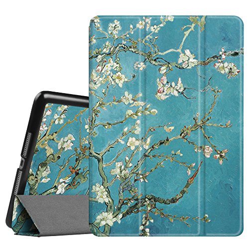 Fintie iPad 9.7 Zoll 2017 Hülle - Ultra Schlank Superleicht Ständer Smart Shell Case Cover Schutzhülle Tasche mit Auto Schlaf / Wach Funktion für Apple iPad 2017 Neue Modell, Mandelblüten