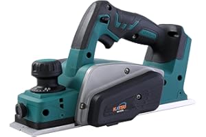 KATSU TOOLS KATSU FIT-BAT Cordless Planer 21V/18V, Electric Hand Planer with 82mm Width and 2mm Depth, 15000rpm, Extra Blades Included, Without Battery or Charger 102781