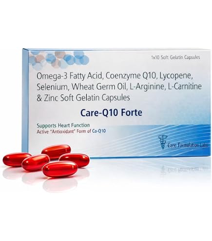 l carnitine omega 3 fatty acid CAP 10 CoEnzyme Q10 150mg, L-Carnitine, Lycopene, Omega 3 Fatty Acid and  Zinc Tablets, 3x10 Tablets (Pack of 3) : Amazon.in: Health & Personal Care